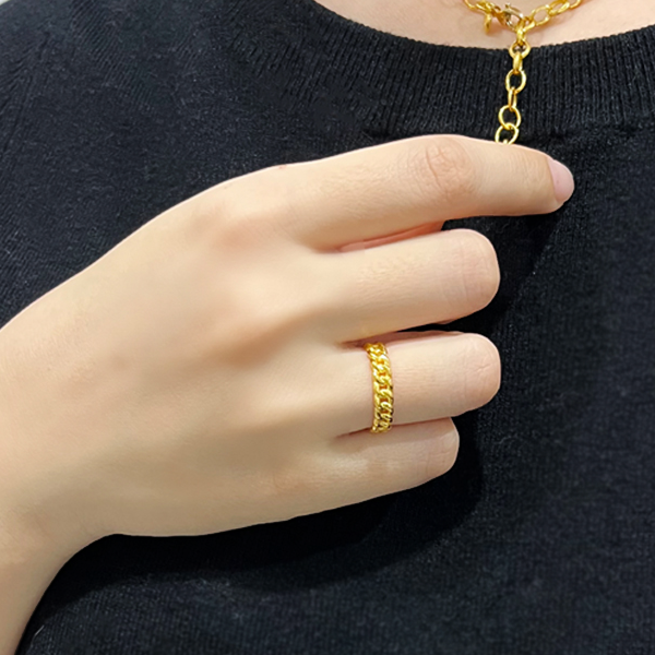 국제금거래소,(999제품) 사슬체인 순금 반지 3.75g